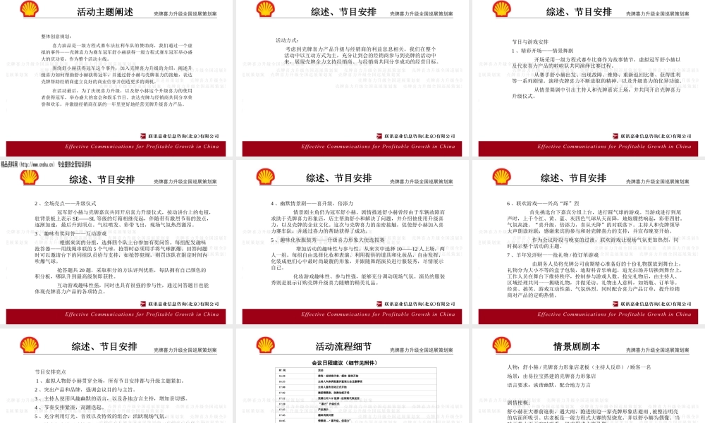 壳牌喜力全国巡展策划案