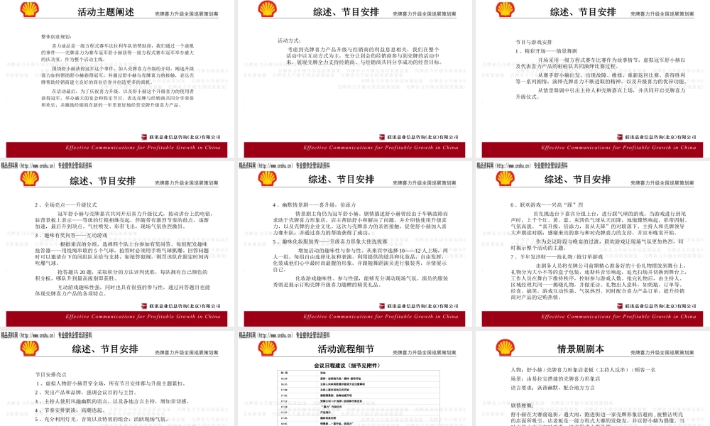 壳牌喜力全国巡展策划方案