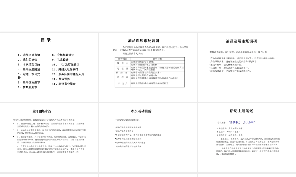 壳牌喜力升级全国巡展策划案