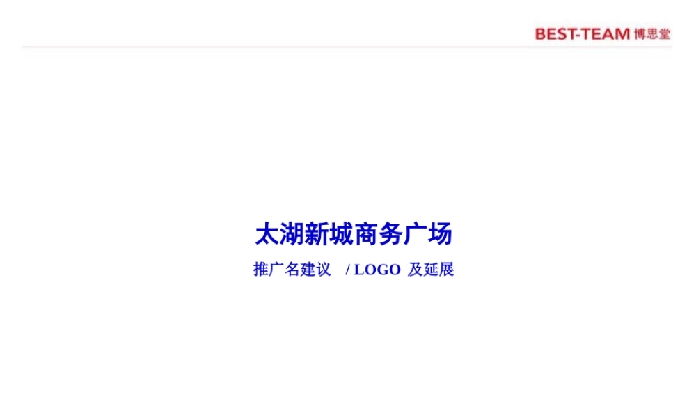 太湖新城商务广场推广名建议logo及延展