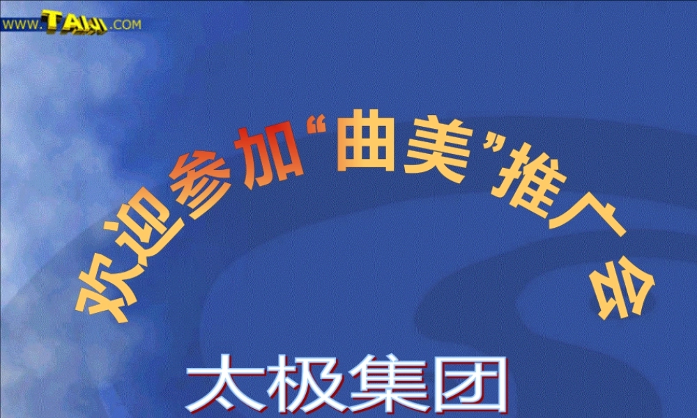 太极集团--曲美推广会(PPT 58)