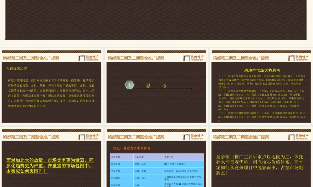 娄底鸿都苑三期及二期整合推广提案