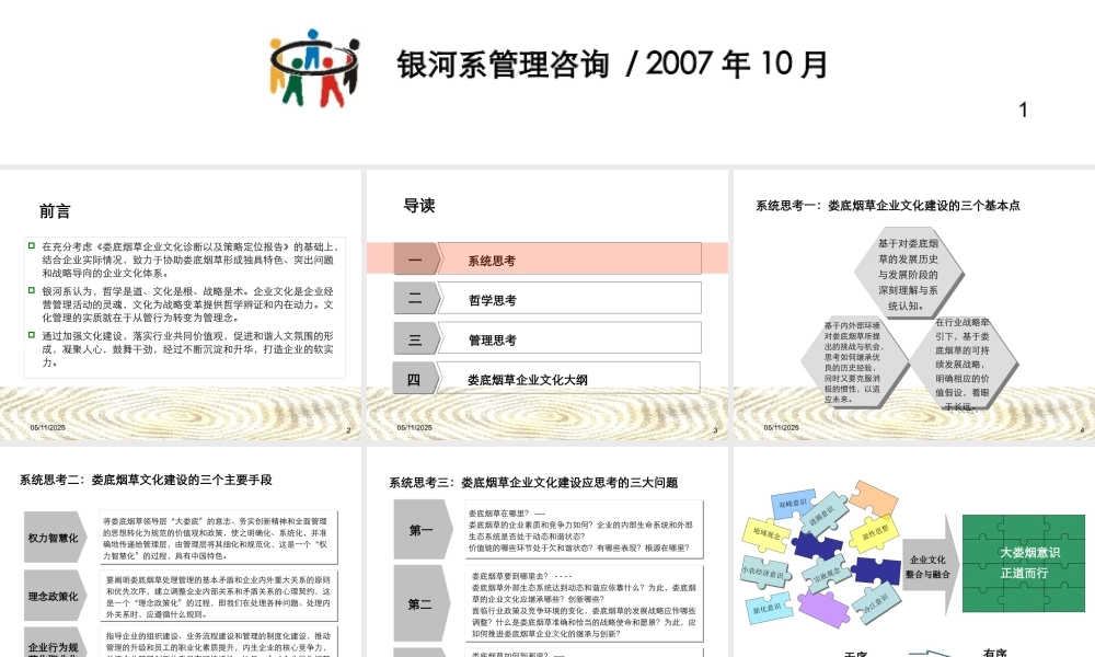 娄底烟草企业文化理念系统报告(1211-stone)