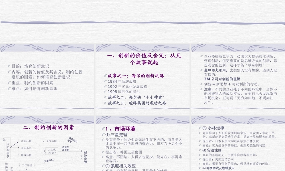 培育创新意识课件