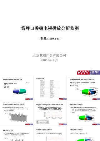 媒介策划_箭牌口香糖电视投放分析监测1