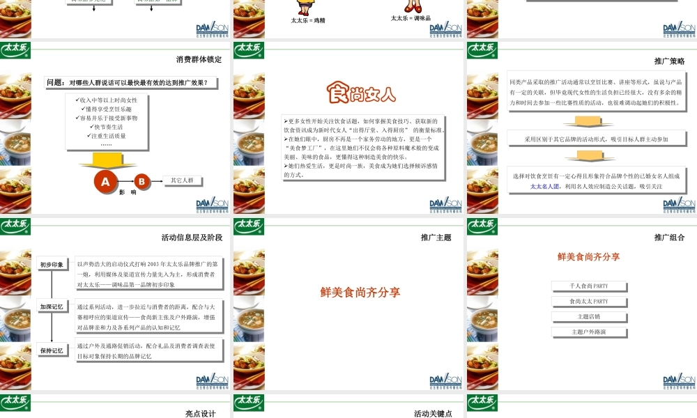 太太乐调味品年度推广方案