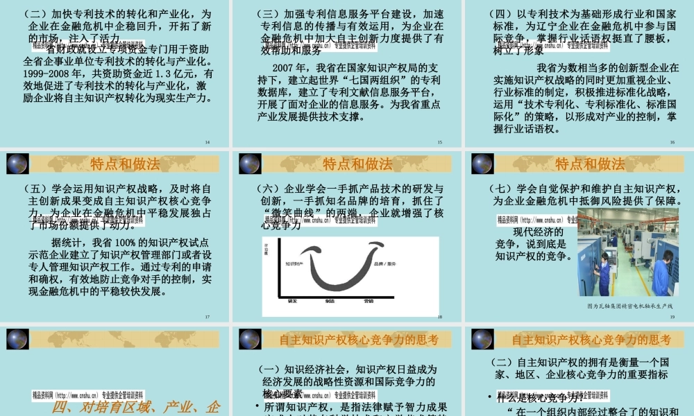 培育自主知识产权核心竞争力