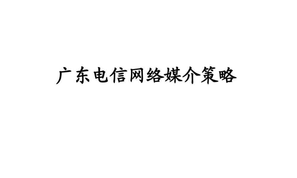 媒介策划_网络媒介计划1(1)