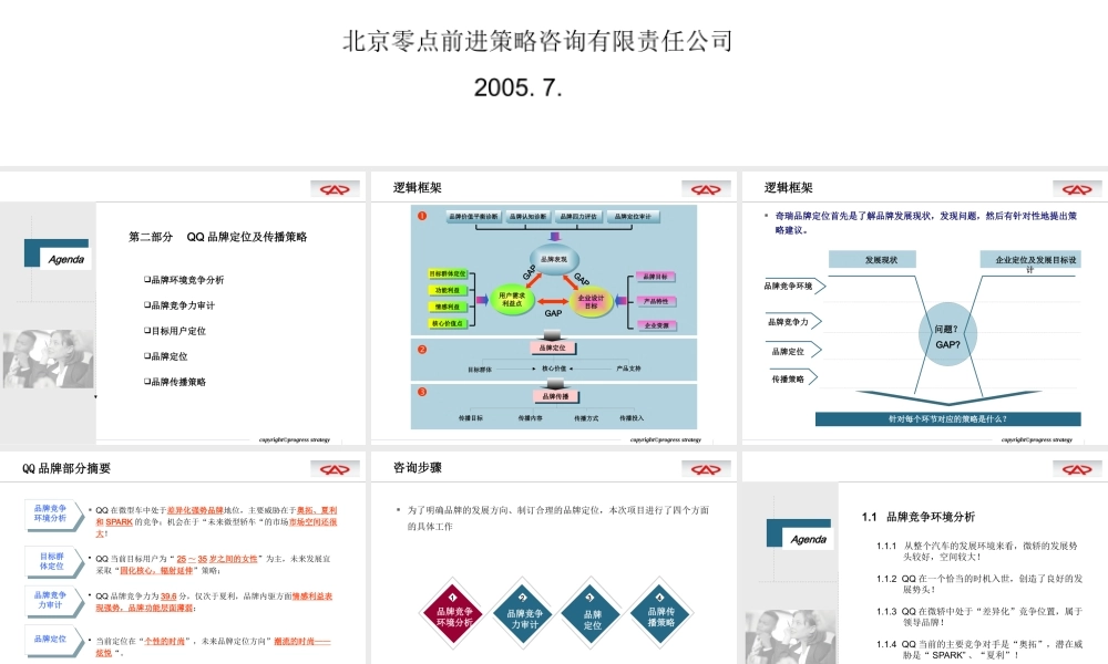 奇瑞QQ品牌定位咨询报告策划方案