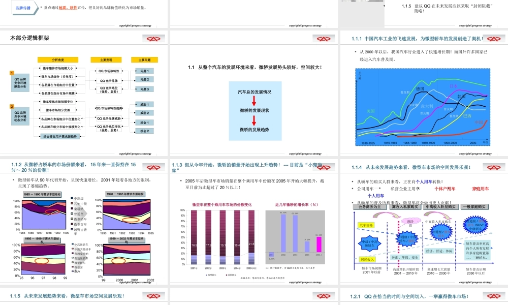奇瑞QQ品牌定位咨询报告策划方案
