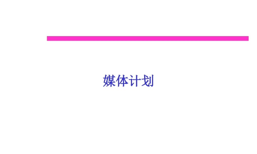 媒介策划的基本步骤