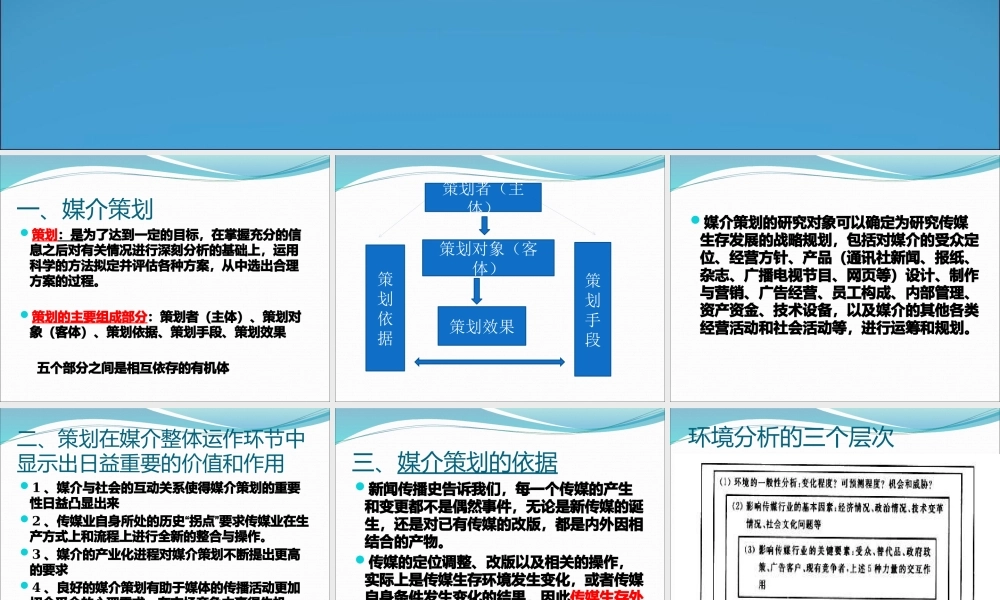 媒介策划管理培训课程