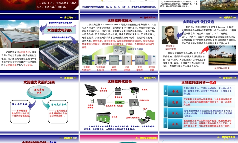 太阳能光伏产业现状与发展趋势概述