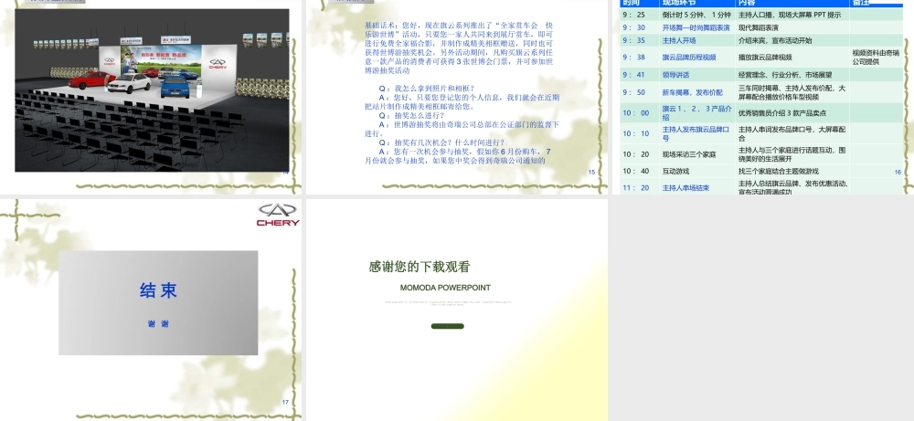 奇瑞旗云上市活动策划