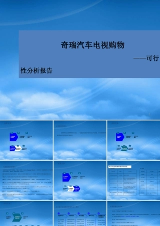 奇瑞汽车电视购物可行性分析报告