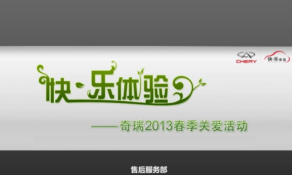 奇瑞汽车公司XXXX年春季关爱活动执行方案
