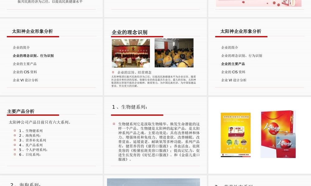 太阳神企业形象分