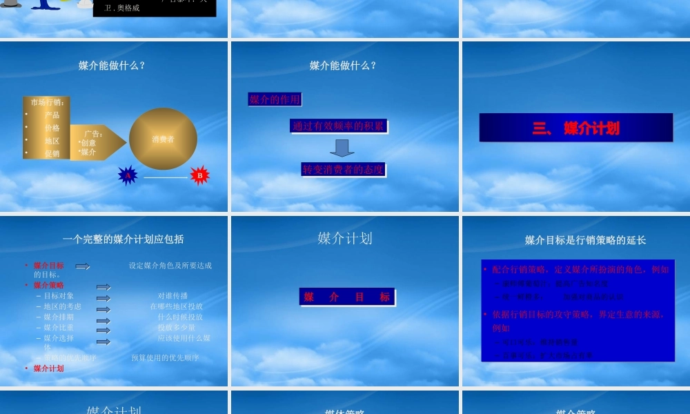 媒介策略与媒介计划的概念