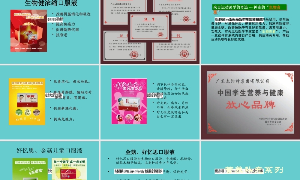 太阳神现代养生产品综合论述