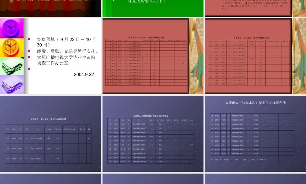 太原电大毕业生追踪调查操作细则和工作流程(1)