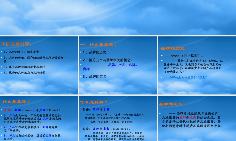 媒介的品牌战略