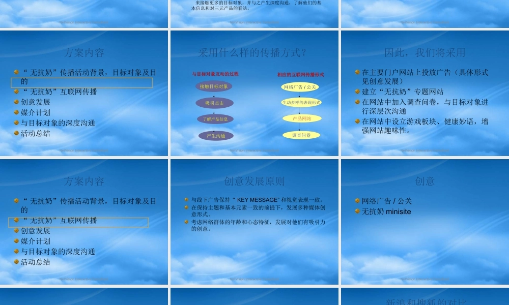 媒介方案文案三元无抗第1波的互联网宣传策略