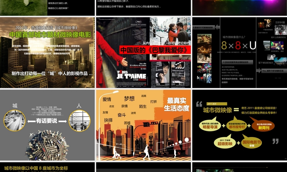 奇艺出品《城市微映像》招商方案