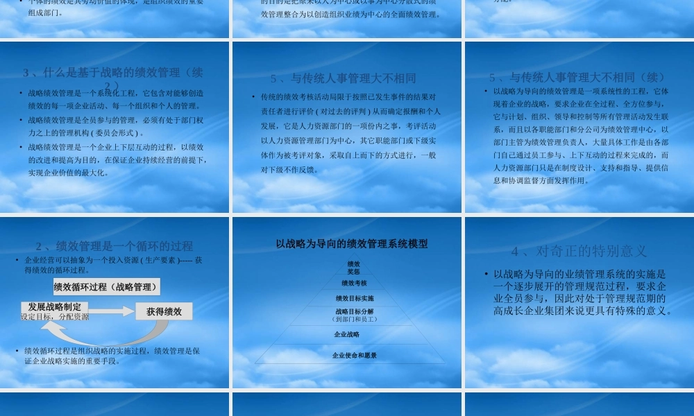 奇正实业（集团）有限公司----战略绩效管理