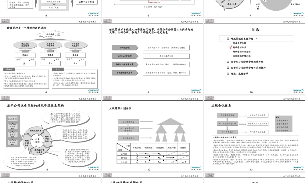 太子龙公司绩效管理体系说明