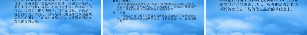 媒介品牌经营教材