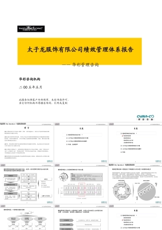 太子龙集团绩效管理体系——华彩管理咨询(ppt 90) 