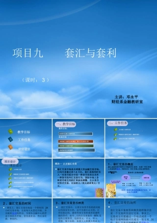 套汇与套利的外汇项目业务分析