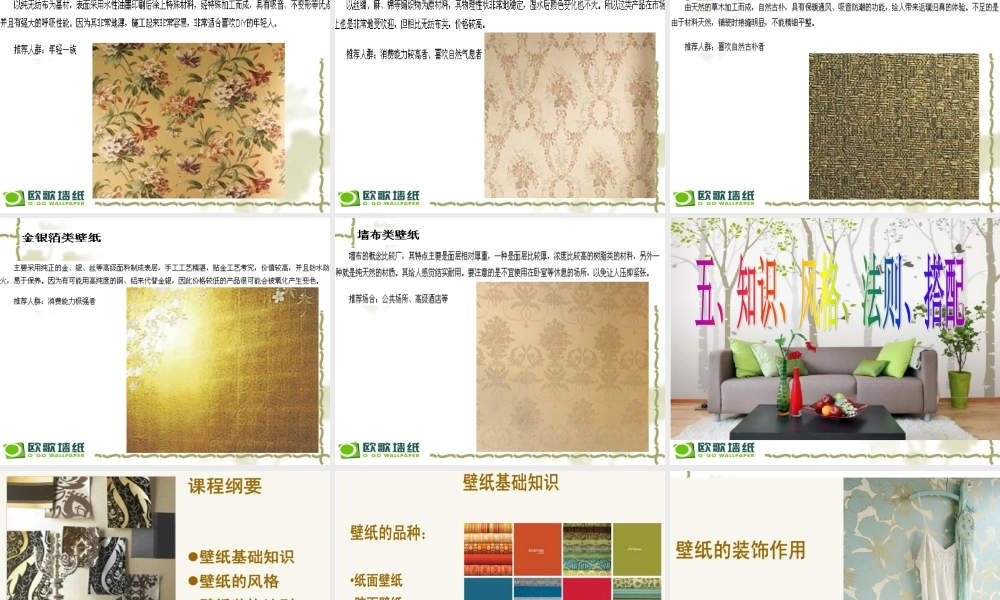 墙纸产品知识
