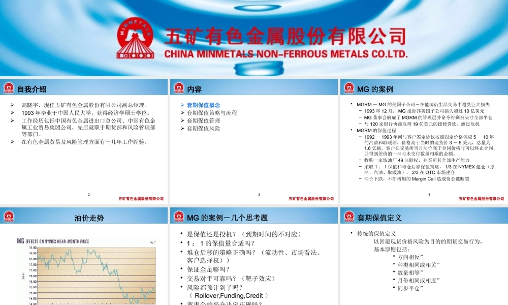 套期保值策略与风险管理