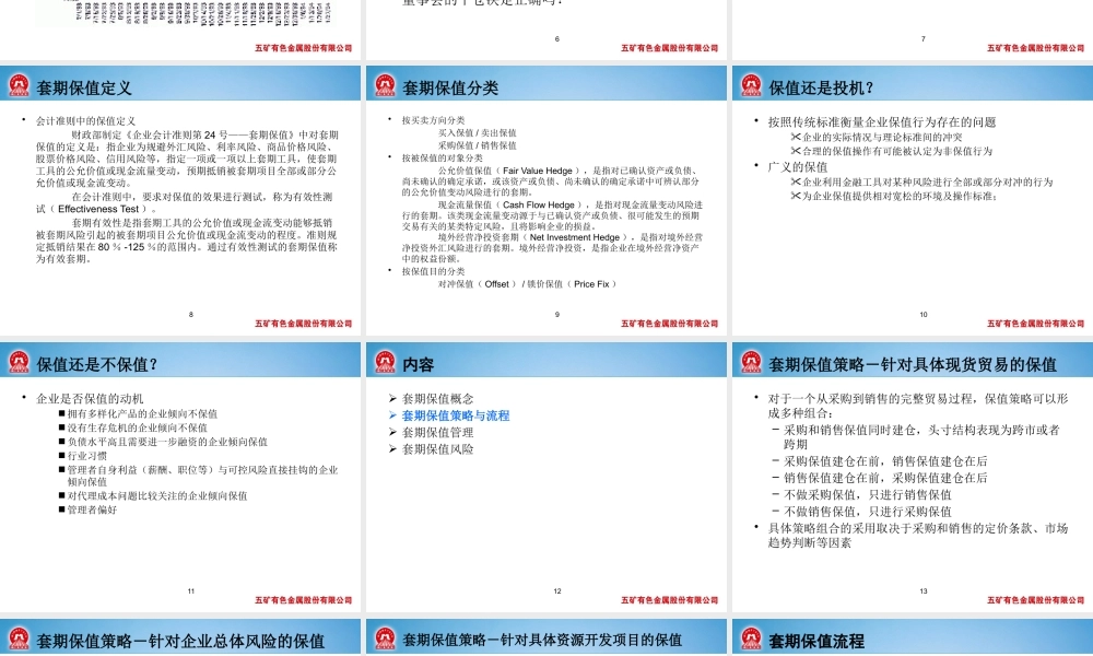 套期保值策略与风险管理