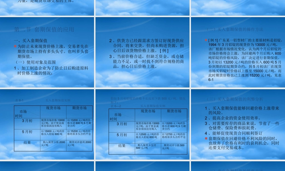 套期保值的概述与应用
