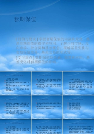套期保值的基本应用