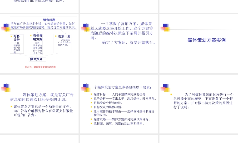 媒体策划的一般程序