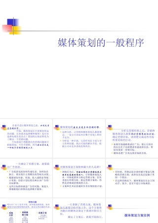 媒体策划的一般程序