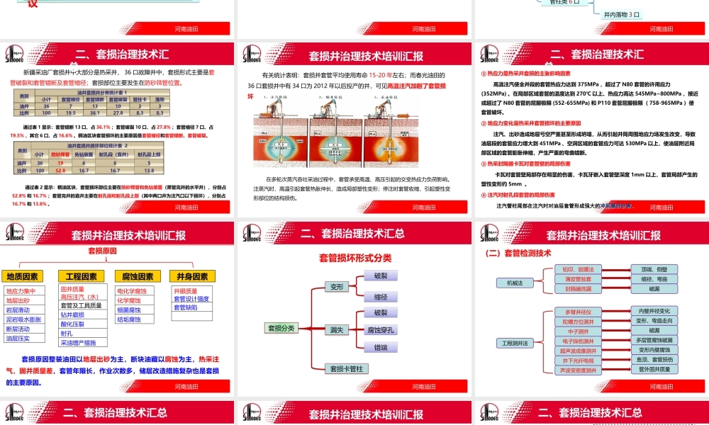 套损井治理技术培训汇报