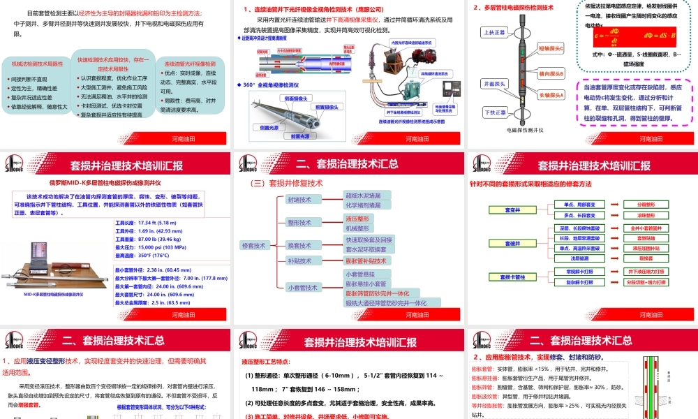 套损井治理技术培训汇报