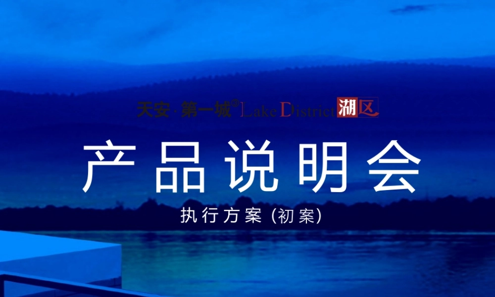 天安产品说明会