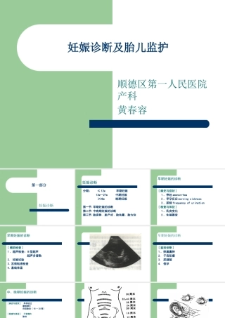 妊娠诊断及胎儿监护