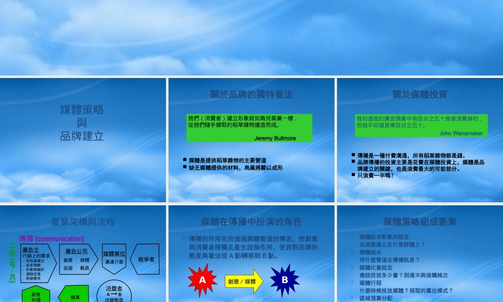 媒体策略与整合传播方案