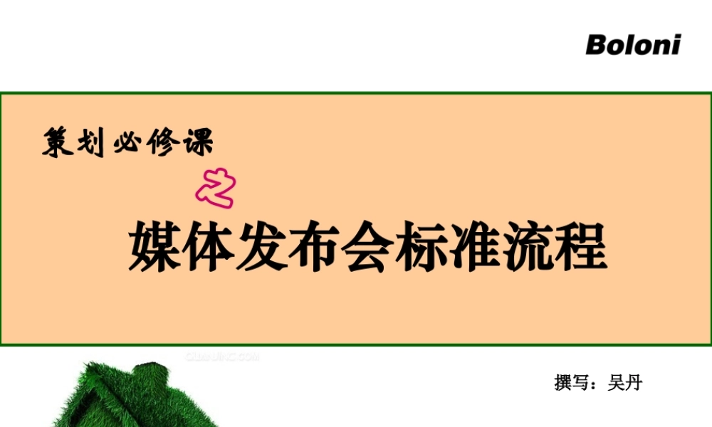 媒体发布会标准流程（PPT28页）