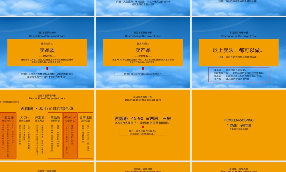 天橙XXXX云南城投昆明云城尊龙严家地推广策略