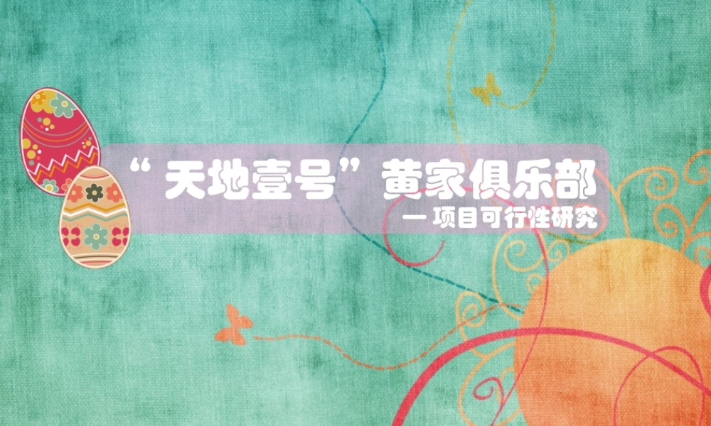 天地壹号俱乐部可行性研究