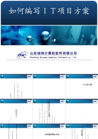 如何编写ＩＴ项目方案