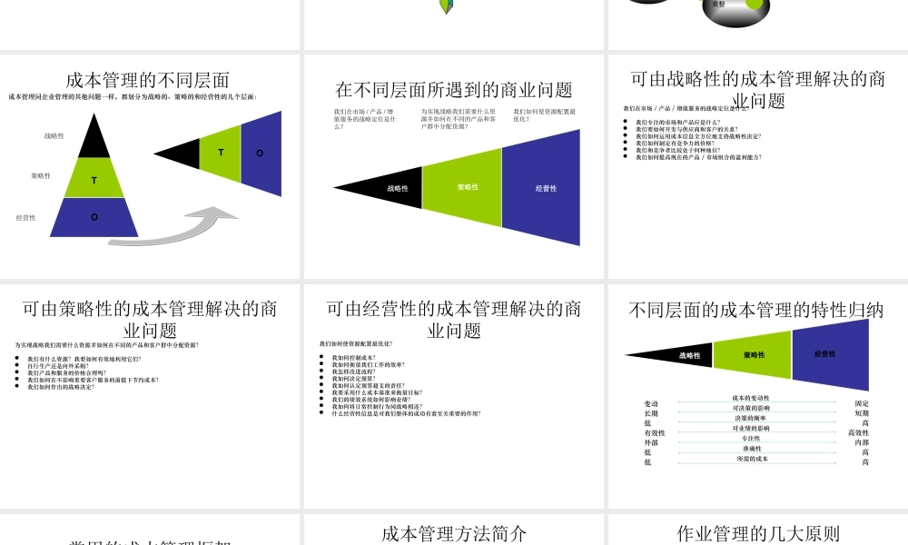 天歌公司成本管理流程—某咨询公司