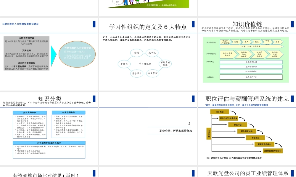 天歌科技集团股份有限公司CD-R业务战略和管理咨询人力资源管理-